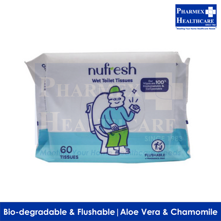 NuFresh Wet Toilet Tissues 60s/pkt