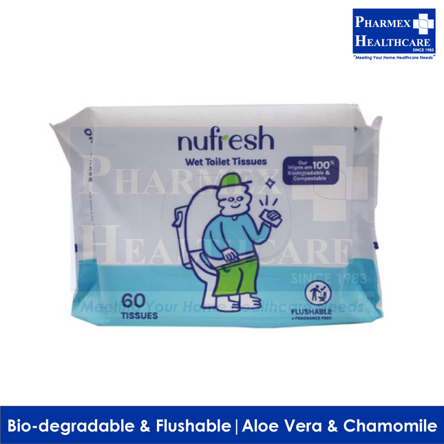 NuFresh Wet Toilet Tissues 60s/pkt