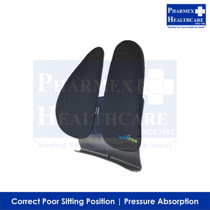 TRUE RELIEF Double-wing Ortho-Lumbar & Back Support with Adaptive Spring Suspension + Mesh Cover (Available in 2 colors ) - 3147-2