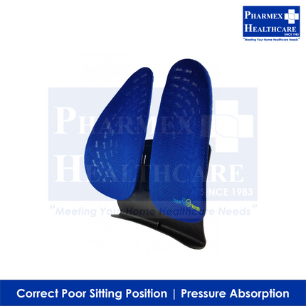 TRUE RELIEF Double-wing Ortho-Lumbar & Back Support with Adaptive Spring Suspension + Mesh Cover (Available in 2 colors ) - 3148-2