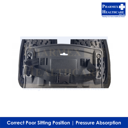 TRUE RELIEF Double-wing Ortho-Lumbar & Back Support with Adaptive Spring Suspension + Mesh Cover (Available in 2 colors ) - 3147-3