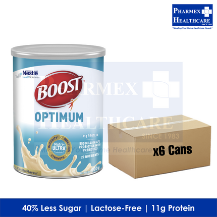NESTLE Boost™ Optimum Powder Vanilla, 800g x 6 Cans