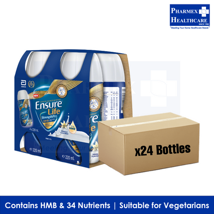ABBOTT Ensure Life StrengthPro Liquid 220ml x 24 Bottles (2 Flavours) - 3523