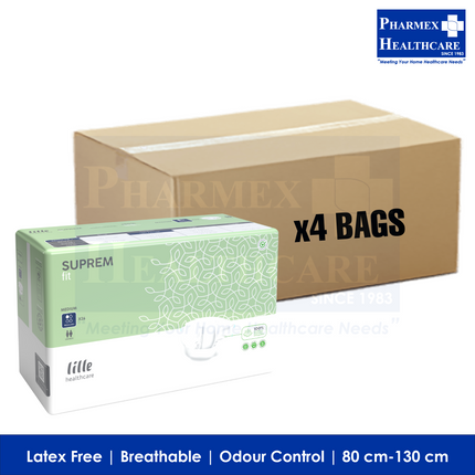 LILLE SUPREM Fit Adult Diapers, Blue Regular (Carton)