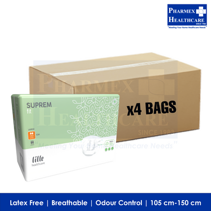 LILLE SUPREM Fit Adult Diapers, Orange Extra (Carton) - 3574
