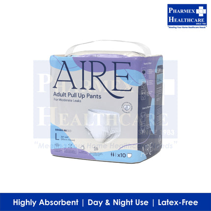 Aire Adult Pull Up Pants (10 Pcs/Bag, 3 Available Sizes) - Carton - 3594-2