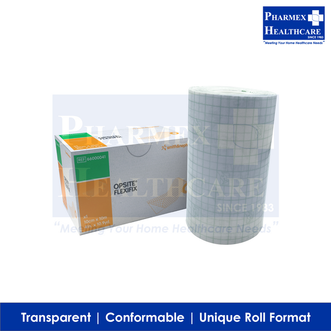 SMITH & NEPHEW Opsite Flexifix Transparent Film Roll, 10cm x 1m