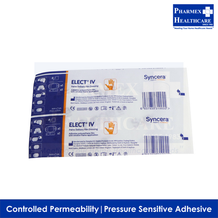 SMITH & NEPHEW Elect IV Frame Transparent Dressing, 6cm x 7cm, 1 Pc