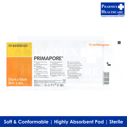 SMITH & NEPHEW Primapore Dressing Adhesive, per piece (4 Sizes Available)-5