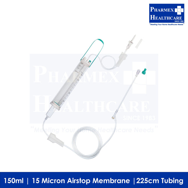 B BRAUN Dosifix Safeset 150ML, 15 Micron Airstop Membrane, 225cm Tubing, 25 PCE/BOX