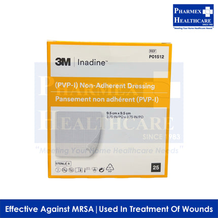 INADINE Povidone Iodine Non-Adherent Dressing 9.5cm x 9.5cm-1
