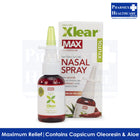 Xlear MAX Natural Saline Nasal Spray with Capsicum and Xylitol 45ml (1.5 Fl Oz)