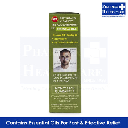Xlear Rescue Natural Saline Nasal Spray with Essential Oils 45ml (1.5 Fl Oz)-1