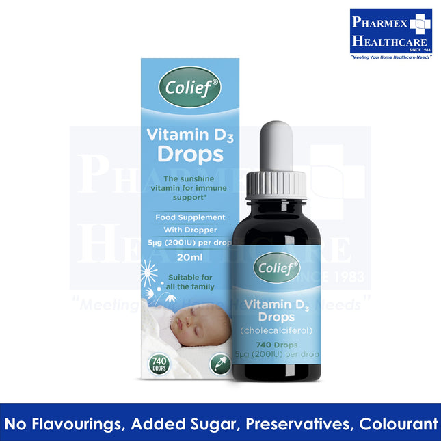 Colief Vitamin D3 drops 200IU, 20ml-1