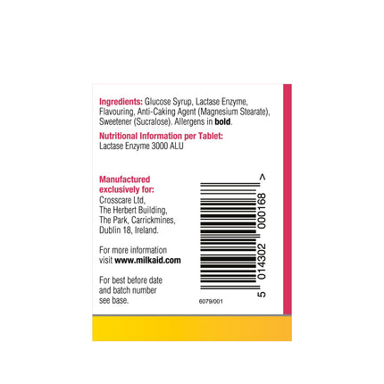 Milkaid Junior Lactase Enzyme Chewable Tablets 60's-2