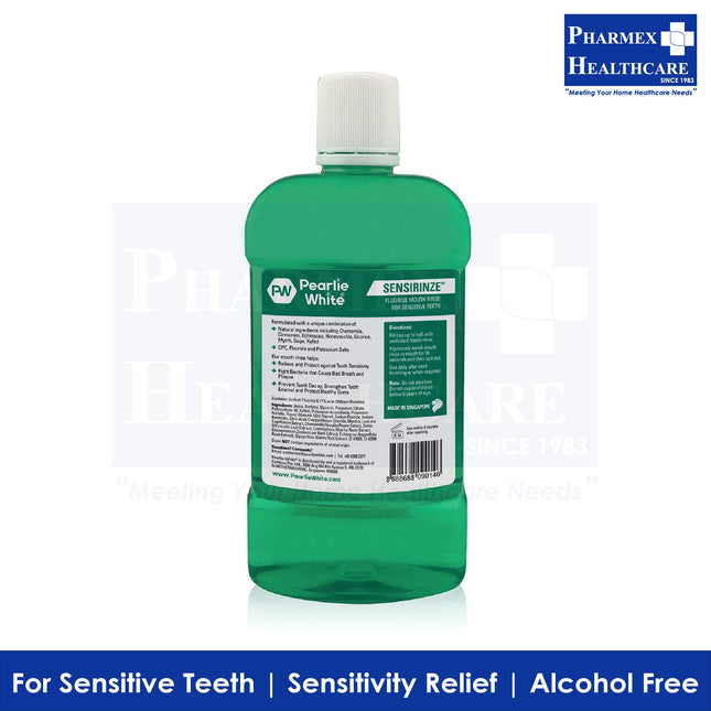 Pearlie White Sensirinze Fluoride Mouth Rinse for Sensitive Teeth 750ml-1
