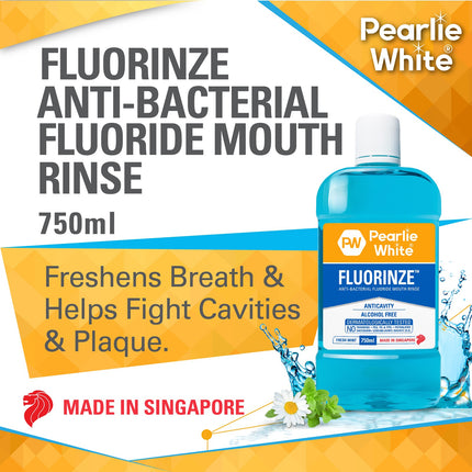 Pearlie White Fluorinze Anti-bacterial Fluoride Mouth Rinse 750ml-2