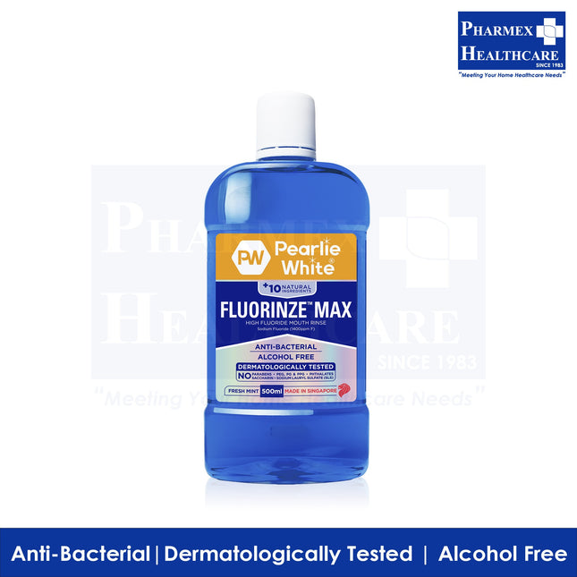 Pearlie White Fluorinze Max High Fluoride Mouth Rinse 500ml