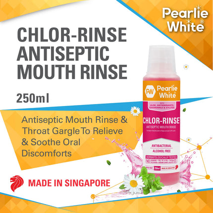 Pearlie White Chlor-Rinse Antiseptic Mouth Rinse 250ml-1
