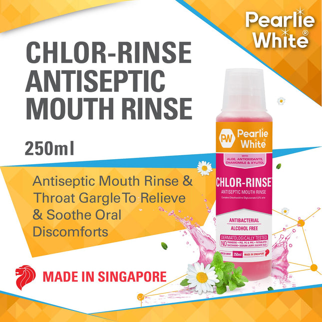 Pearlie White Chlor-Rinse Antiseptic Mouth Rinse 250ml-1