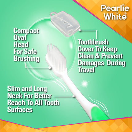 PEARLIE WHITE BrushCare Sensitive Toothbrush, Extra Soft Bristles, 1 Piece - 3932-6