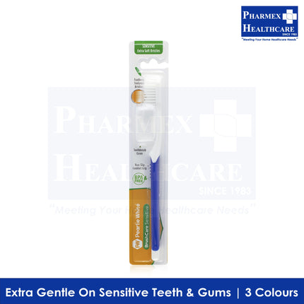 PEARLIE WHITE BrushCare Sensitive Toothbrush, Extra Soft Bristles, 1 Piece