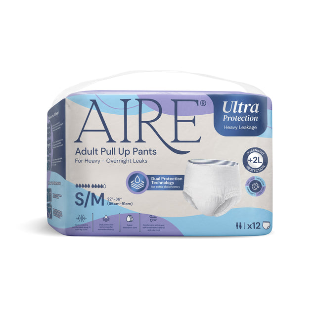 Aire Ultra Protection Adult Diaper Pull Up Pants, 12 Pcs/Bag, 3 Available Sizes - 4076-2