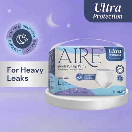 Aire Ultra Protection Adult Diaper Pull Up Pants, 12 Pcs/Bag, 3 Available Sizes - 4068-2
