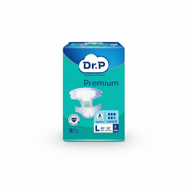 Dr. P Premium Level 6 Tape Adult Diapers (3 Available Sizes) - 4172