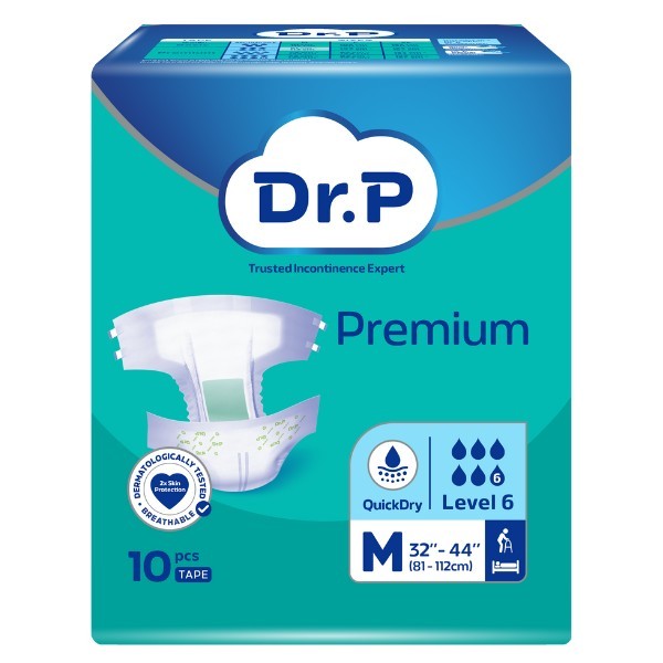 Dr. P Premium Level 6 Tape Adult Diapers (3 Available Sizes) - 4171