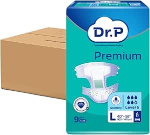 Dr. P Premium Level 6 Tape Adult Diapers (3 Available Sizes) - 4175