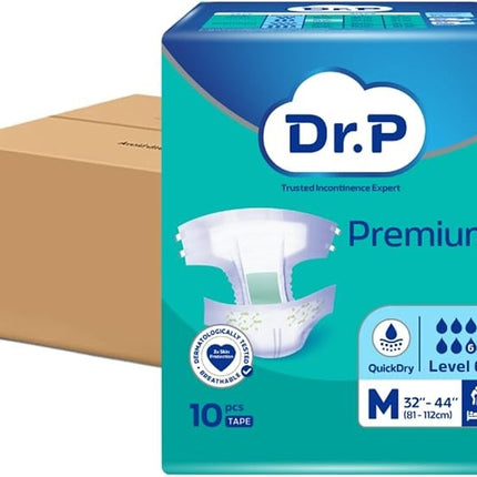 Dr. P Premium Level 6 Tape Adult Diapers (3 Available Sizes) - 4174