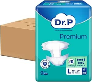 Dr. P Premium Level 7 Tape Adult Diapers (3 Available Sizes) - 4180
