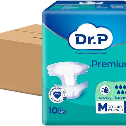 Dr. P Premium Level 7 Tape Adult Diapers (3 Available Sizes) - 4179