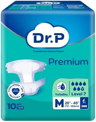 Dr. P Premium Level 7 Tape Adult Diapers (3 Available Sizes)