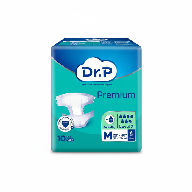 Dr. P Premium Level 7 Tape Adult Diapers (3 Available Sizes) - 4182