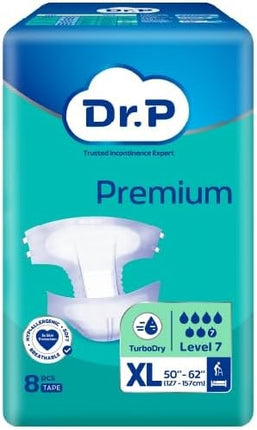 Dr. P Premium Level 7 Tape Adult Diapers (3 Available Sizes) - 4178