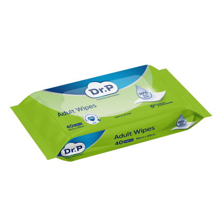 Dr. P Adult Wipes, 40s/Pkt