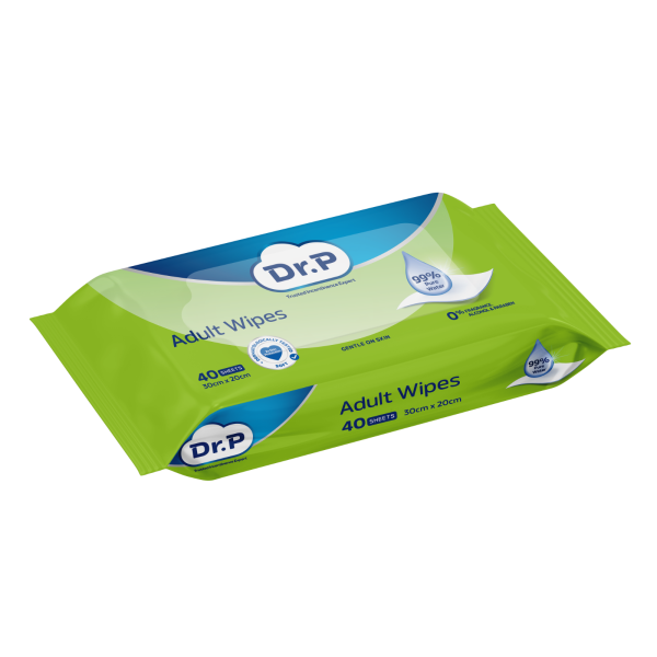 Dr. P Adult Wipes, 40s/Pkt