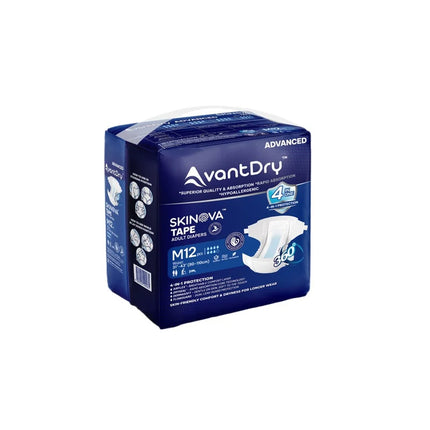 AvantDry® Skinova Advanced Tape Adult Diapers (3 Available Sizes)