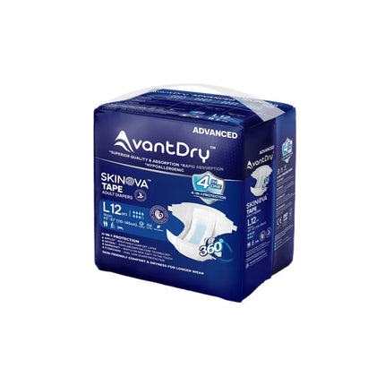 AvantDry® Skinova Advanced Tape Adult Diapers (3 Available Sizes)