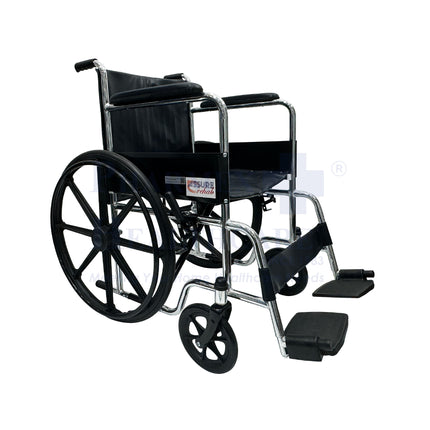 AR-0100 ASSURE Rehab Standard Chrome Wheelchair | Flip-Up Footplate