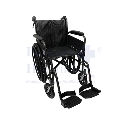 AR-0117/ AR-0118 ASSURE Rehab Heavy Duty Hammertone Wheelchair | Detachable Arm/Footrests