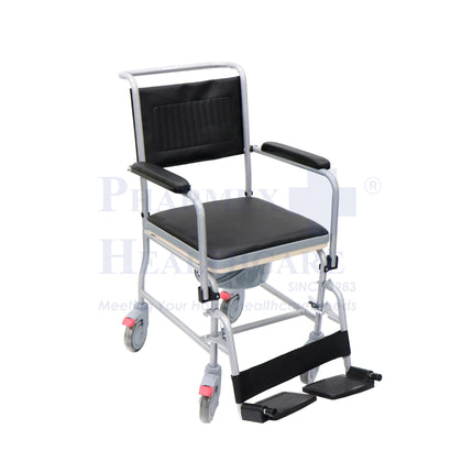 ASSURE Rehab Commode Chair with Detachable Footrests