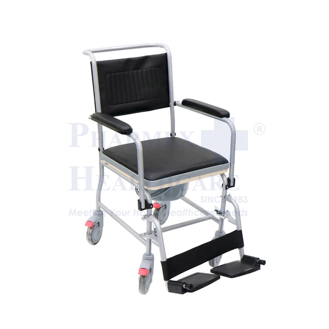 ASSURE Rehab Commode Chair with Detachable Footrests