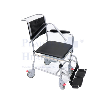 ASSURE Rehab Commode Chair with Detachable Footrests