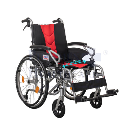 AR‑0900 ASSURE Rehab Lightweight Wheelchair | Detachable Arm & Footrests