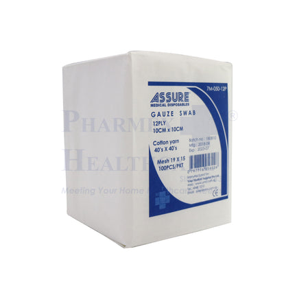 ASSURE Non-Sterile Gauze | 10cm x 10cm