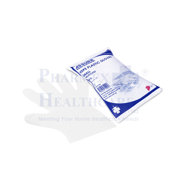ASSURE HDPE Embossed Plastic Gloves