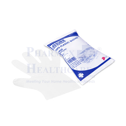 ASSURE HDPE Embossed Plastic Gloves